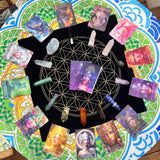 🌙 Sacred Feminine Awakening Oracle Deck & 13 Crystal altaris Set