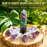 Ruby í Zoisite Divine Love 8-stykki sett