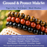 Ground & Protect 3-PC Crystal Mala armbandasett
