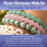 Heart Harmony 3-PC komplet zapestnic Crystal Mala