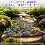 Rainbow Peacock Titanium Kyanite Fan