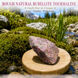Ακατέργαστη φυσική τουρμαλίνη Rubellite
