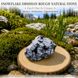 Snowflake Obsidian grófur náttúrusteinn