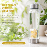 Brasilianische Citrin-Edelsteinkapsel-Wasserflasche 💧