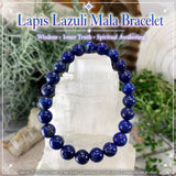 Mala Lapis Lazuli armband með flauelspoka