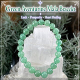 Mala Green Aventurine armband með flauelspoka