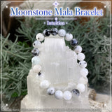 Pulsera Mala De Piedra Luna Con Bolsa De Terciopelo