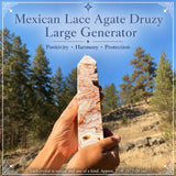 Mexicansk Lace Agate Druzy Large Generator