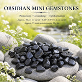 Obsidian mini ädelstenar (50 gram / 1,7 oz lot)