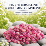 Mini pierres précieuses brutes de tourmaline rose (lot de 50 grammes / 1,7 oz)