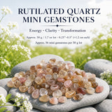 Rutilquarz-Mini-Edelsteine (50 Gramm / 1,7 Unzen Menge)