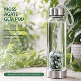 Μπουκάλι νερού Moss Agate Gem Pod 💧