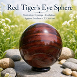 Red Tiger's Eye Sphere - Miðlungs