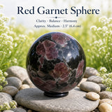 Sphère de grenat rouge
