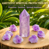 Amethyst andlegt verndarsett