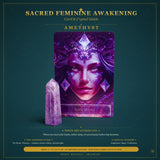 🌙 Sacred Feminine Awakening Oracle Deck & 13 Crystal altaris Set