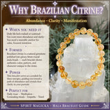 Mala Brasilianisches Citrin-Armband mit Samtbeutel