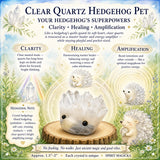 Crystal Quartz Hedgehog Pet (ΥΙΟΘΕΤΗΣΤΕ ΜΕ ΠΑΡΑΚΑΛΩ) 🥰
