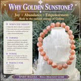 Βραχιόλι Mala Golden Sunstone με βελούδινο πουγκί
