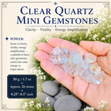 Clear Quartz Mini Gemstones (50 γραμμάρια / 1,7 oz. Παρτίδα)