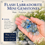 Flash Labradorite Mini gimsteinar (50 grömm / 1,7 oz. Lot)