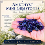 Mini pierres précieuses d'améthyste (lot de 50 grammes / 1,7 oz)