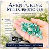 Πολύτιμοι λίθοι Aventurine Mini (50 γραμμάρια / 1,7 ουγκιά Παρτίδα)
