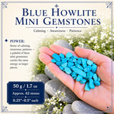 Blauer Howlith Mini-Edelstein (50 Gramm / 1,7 Unzen Lot)