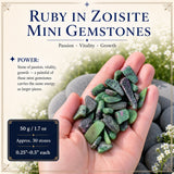 Zoisit Mini Değerli Taşlarda Yakut (50 Gram / 1.7oz. Lot)
