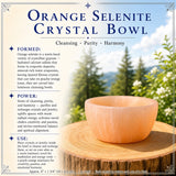 Bol en cristal de sélénite orange
