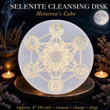 Δίσκος καθαρισμού κύβου Selenite Metatron
