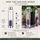 Amethyst Gem Pod vatnsflaska 💧