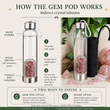 Çilek Kuvars Gem Pod Su Şişesi 💧