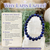 Mala Lapis Lazuli armband með flauelspoka