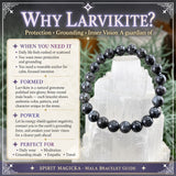 Mala Larvikit-Armband mit Samtbeutel