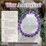 Βραχιόλι Mala Amethyst με βελούδινο πουγκί