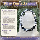 Mala Orca Jaspis armband med sammetspåse