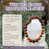 Mala Red Earth Mookaite Jaspis armband med sammetspåse