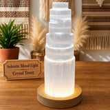 Selenite Crystal Tower Stemmningsljós