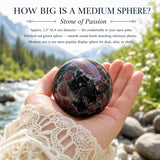 Sphère de grenat rouge