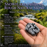 Snowflake Obsidian grófur náttúrusteinn