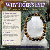 Bracelet Mala Oeil De Tigre Avec Pochette En Velours