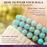 Mala Amazonite armband með flauelspoka