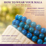 Mala Apatite armband með flauelspoka