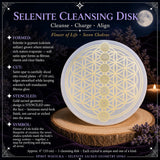 Selenitt Flower Of Life Chakra Alignment Cleansing Disk
