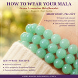 Mala Green Aventurine armband með flauelspoka