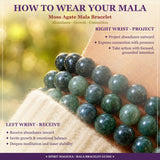 Mala Moosachat-Armband mit Samtbeutel