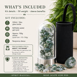 Μπουκάλι νερού Moss Agate Gem Pod 💧