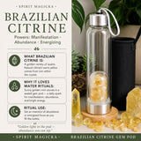 Brasilianische Citrin-Edelsteinkapsel-Wasserflasche 💧