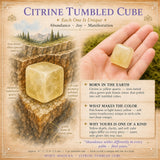 Citrin tromlet terning